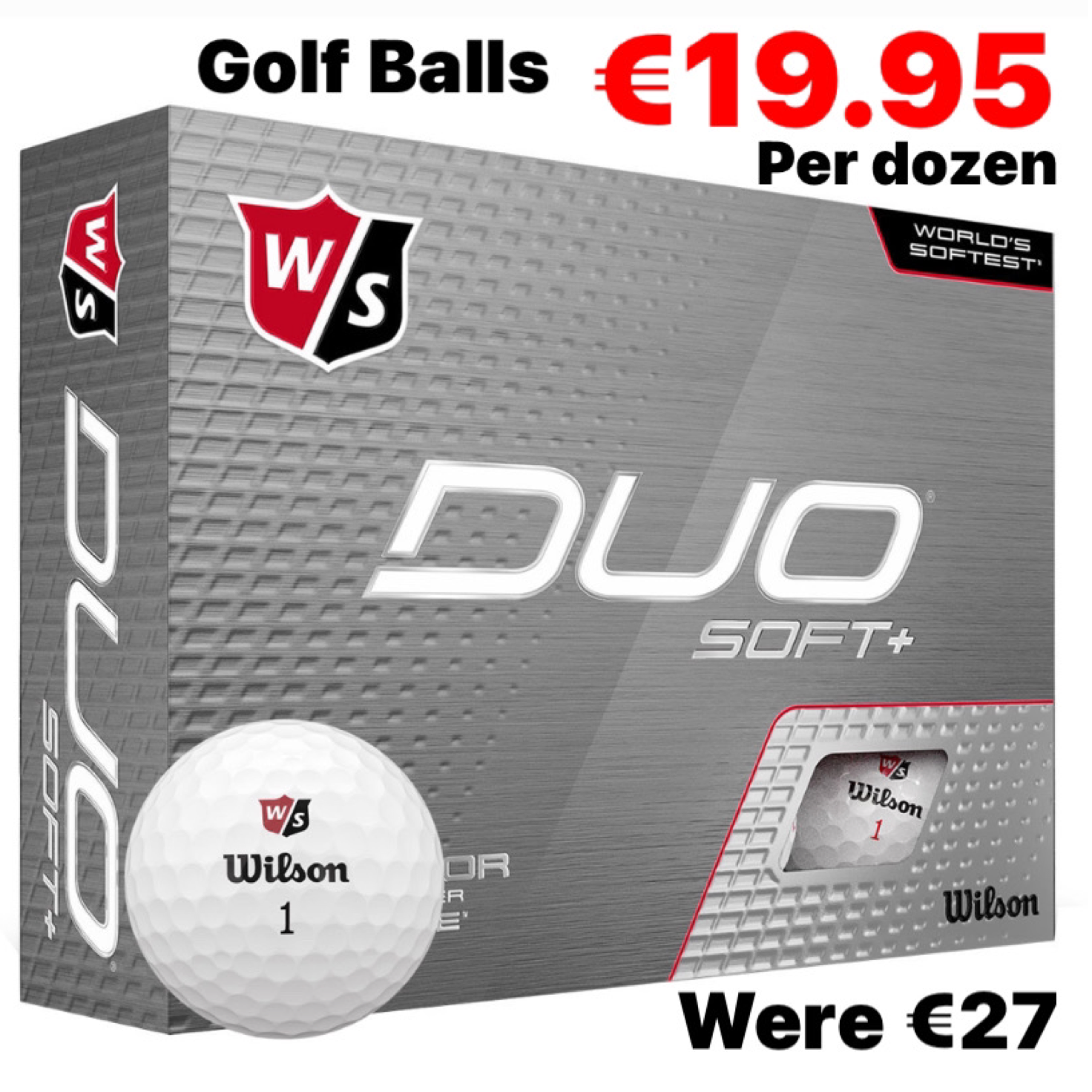 Wilson Staff Duo Soft+ Golf Balls x 12
