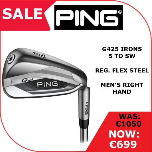 Ping G425 Irons 5 to SW Mens Right Hand Regular Flex Steel