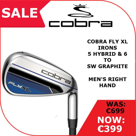 Cobra Fly Xl Golf Irons 5 Hybrid & 6 to SW Men’s Graphite