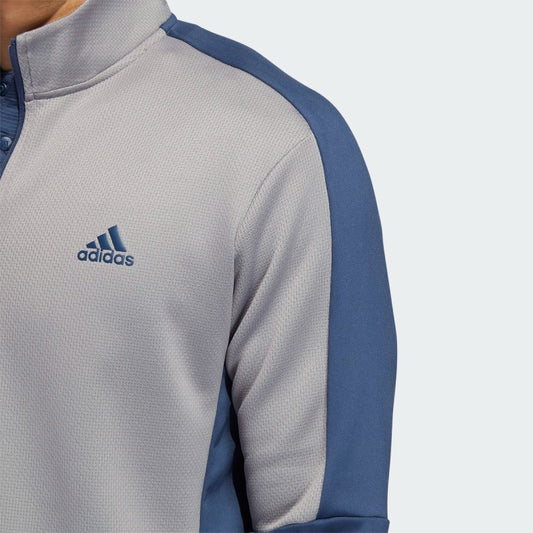 Adidas Colorblock 1-4 Zip Top Mens (Grey Navy)