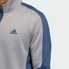 Adidas Colorblock 1-4 Zip Top Mens (Grey Navy)