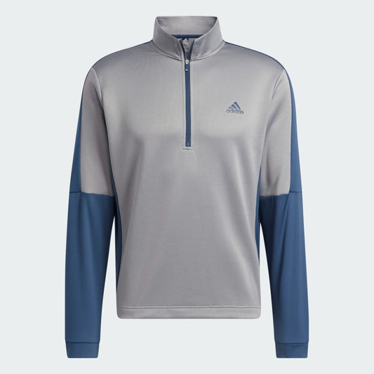 Adidas Colorblock 1-4 Zip Top Mens (Grey Navy)
