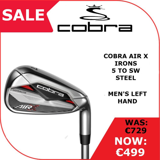 Cobra Air-X Irons 5 to SW Men’s Left Hand (Steel)