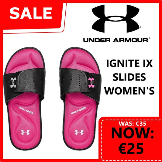 Under Armour Ignite IX Ladies Slide (Black Pink 003)