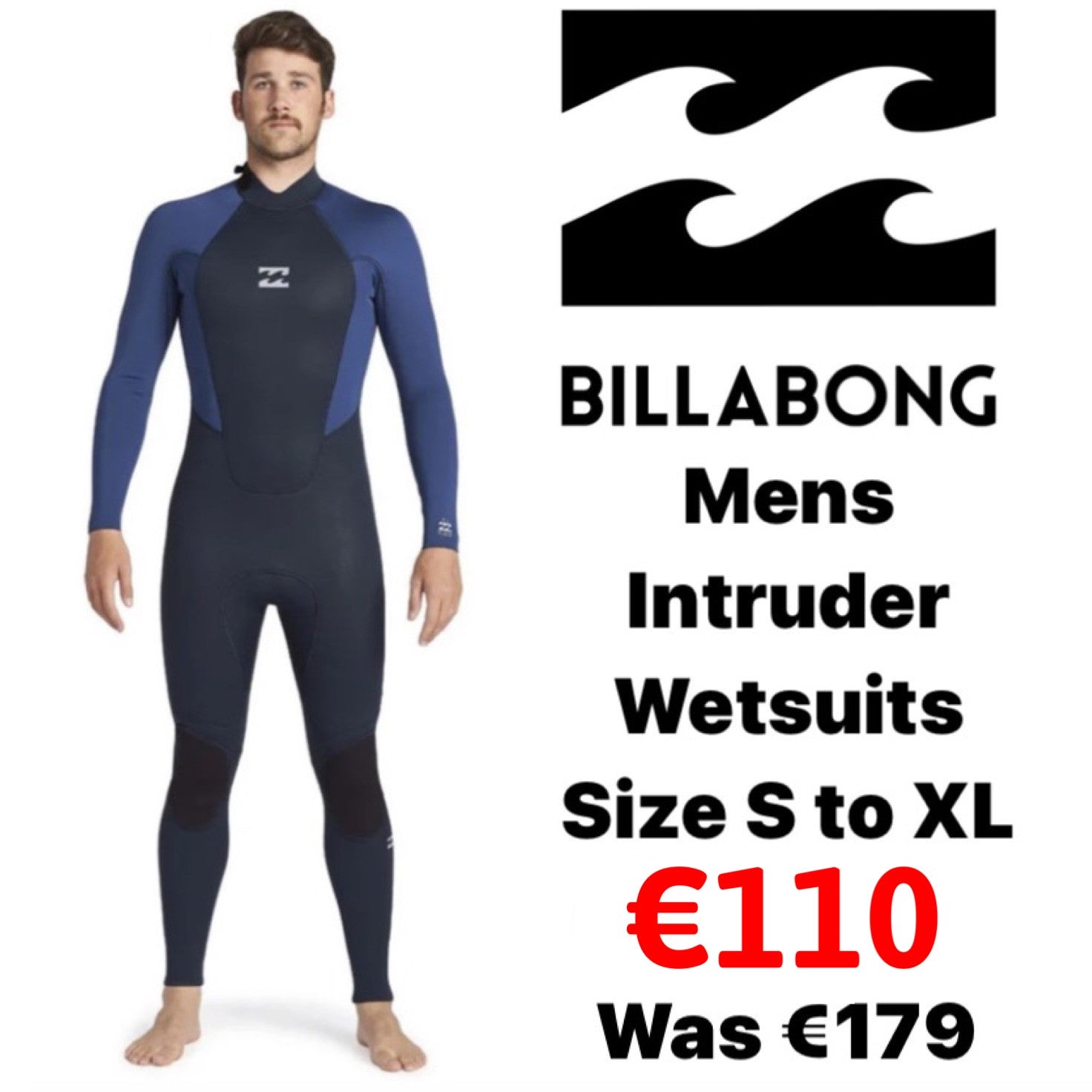 Billabong 3/2mm Intruder Back Zip GBS Wetsuit Men’s