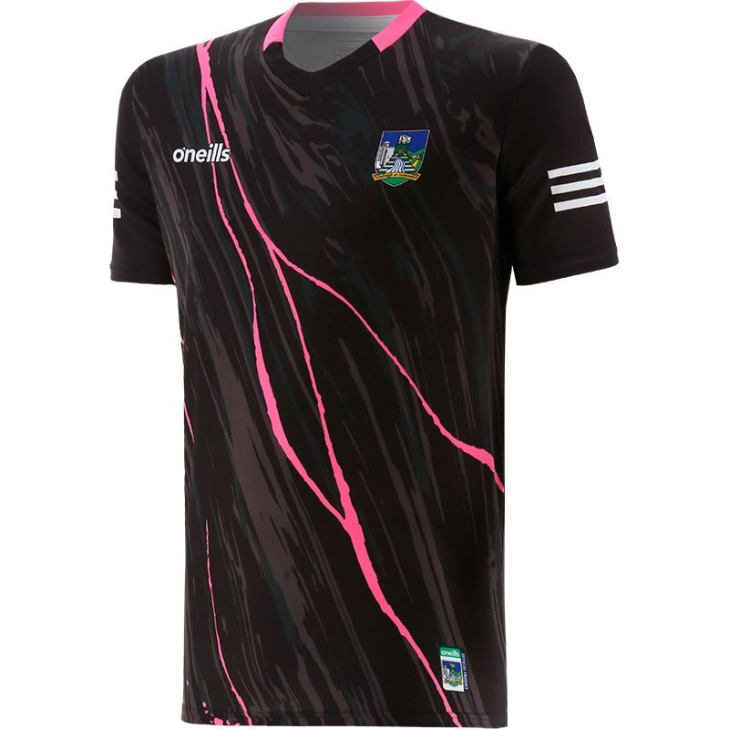 O'Neills Limerick GAA Training Jersey Junior (Black Pink White)