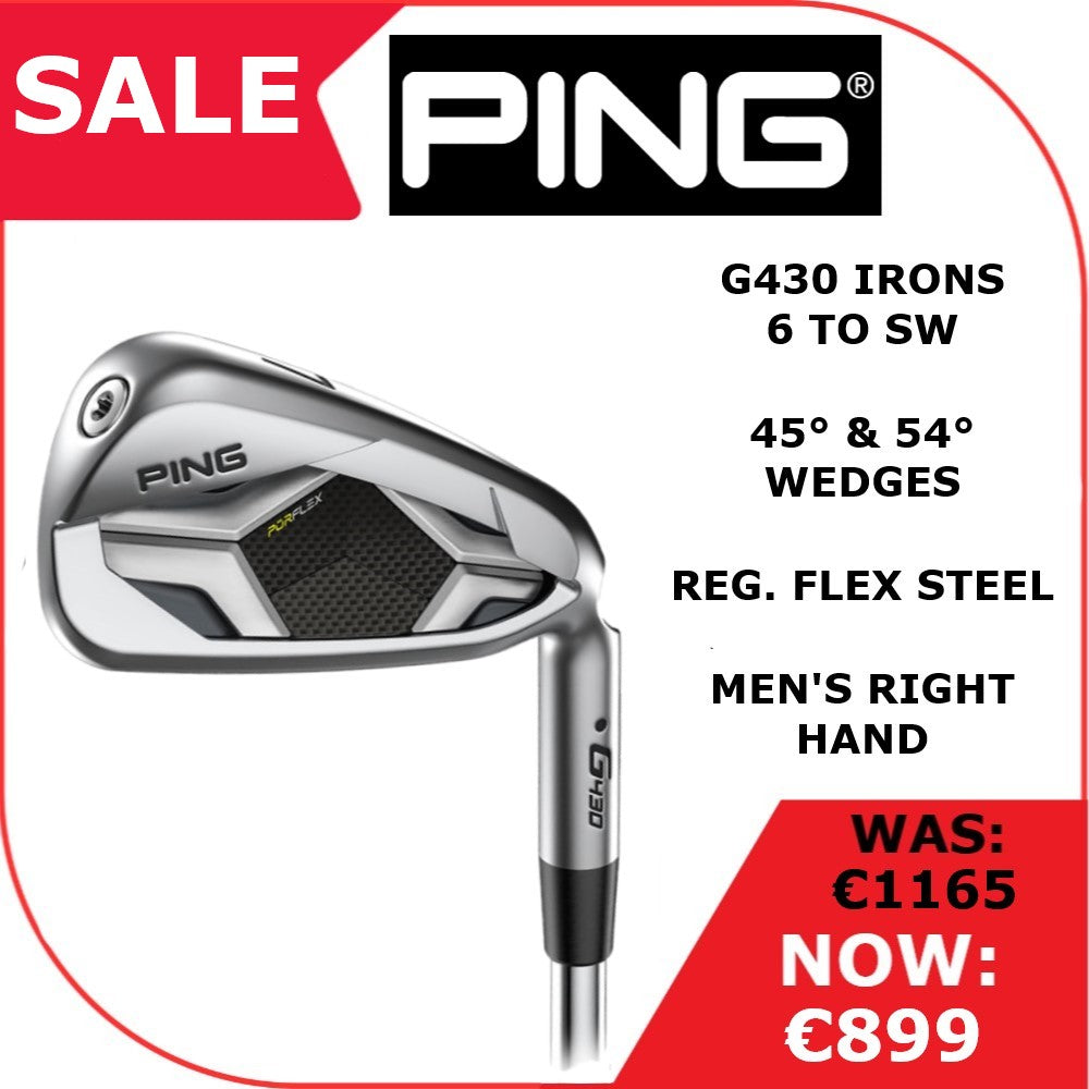 Ping G430 Irons 6 to PW, 45° & 54° Wedges Regular Flex Steel