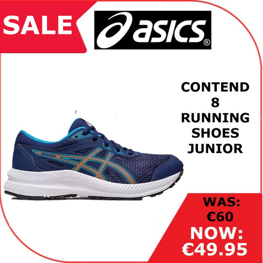 Asics Contend 8 Running Shoes Junior (Indigo Blue Sun Peach)