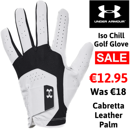 Under Armour Iso Chill Golf Glove Men's Left Hand (Black White 001)