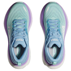 Hoka Bondi 8 Running Shoes Women's Wide (Airy Blue Sunlit Ocean)