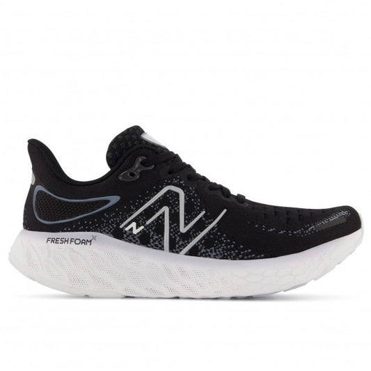 New Balance 1080 V12 Ladies Running Shoes Wide (Black White)