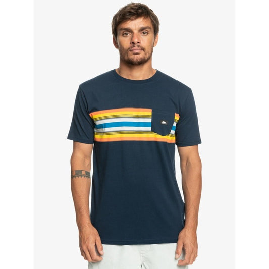Quiksilver Surfadelica Stripe T-Shirt Men's (Navy Blazer BYJ0)