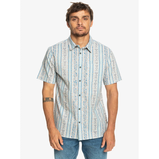 Quiksilver Tracks Short Sleeve Shirt Men's (Grey Violet Tracks SFV6)