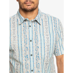 Quiksilver Tracks Short Sleeve Shirt Men's (Grey Violet Tracks SFV6)