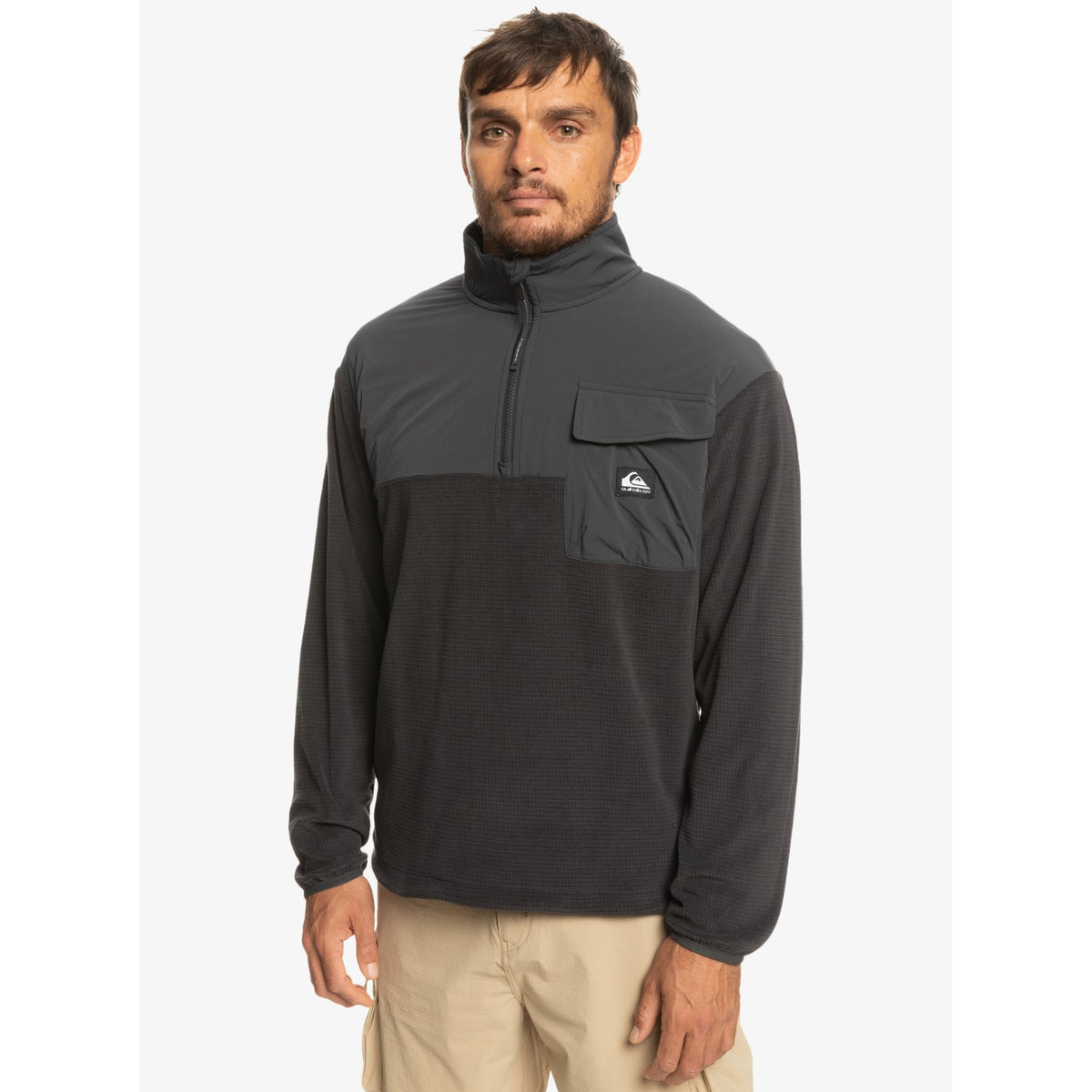 Quiksilver Night Wanderer Half Zip Fleece Men's (Phantom KTAO)