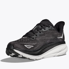 Hoka Clifton 9 Running Shoes Women's Wide (Black White)