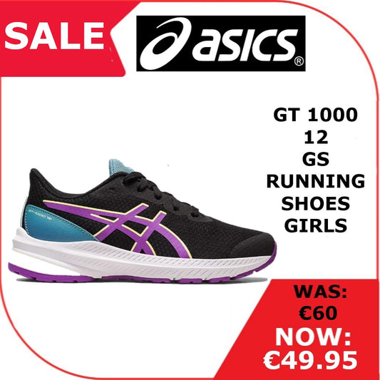 Asics GT-1000 12 GS Running Shoes Girls (Black Cyber Grape 002)