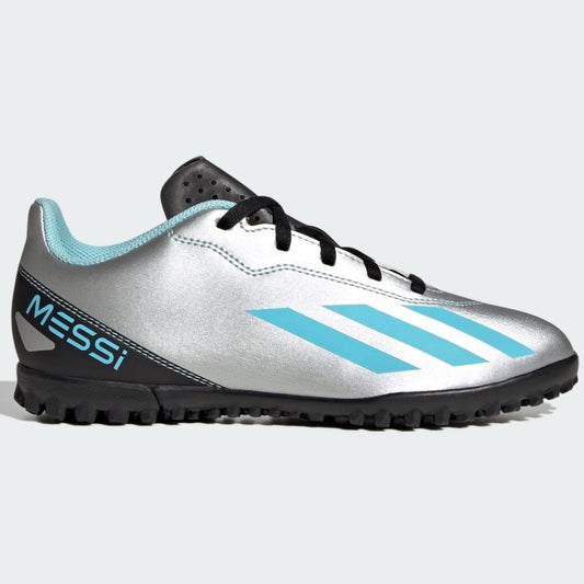 Adidas Crazyfast Messi .4 Turf Football Boots Junior (Silver IE4068)