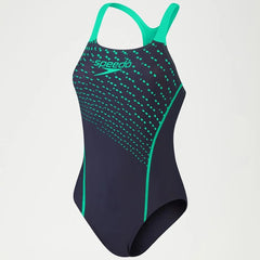 Speedo Medley Logo Swimsuit Women's (Navy Green 663)