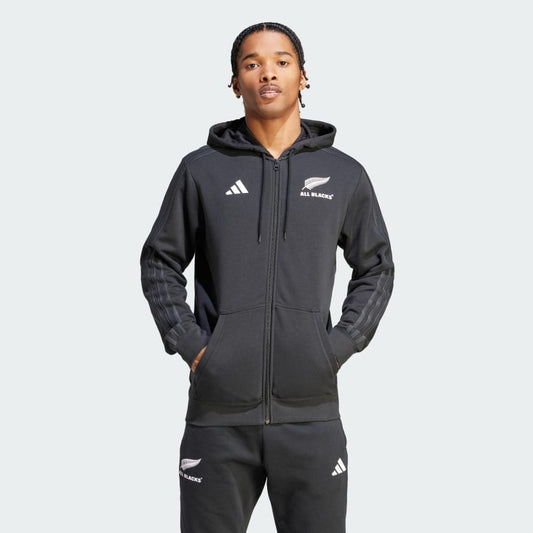 Adidas All Blacks 3 Stripes Full Zip Hoodie Men's (HZ4491)
