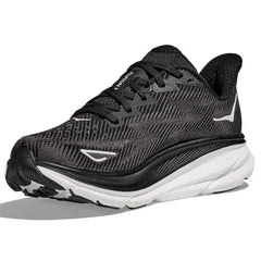 Hoka Clifton 9 Running Shoes Men's Wide (Black White)