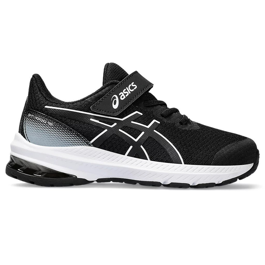 Asics GT-1000 12 PS Running Shoes Junior (Black White 004)