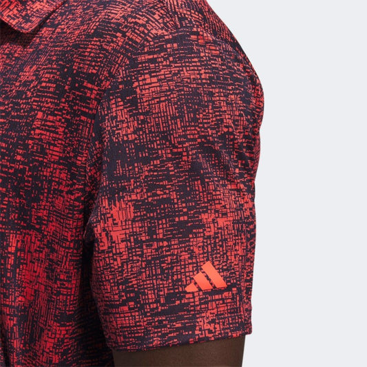 Adidas Aerial Jacquard Golf Polo Shirt Men's (Red HZ0443)