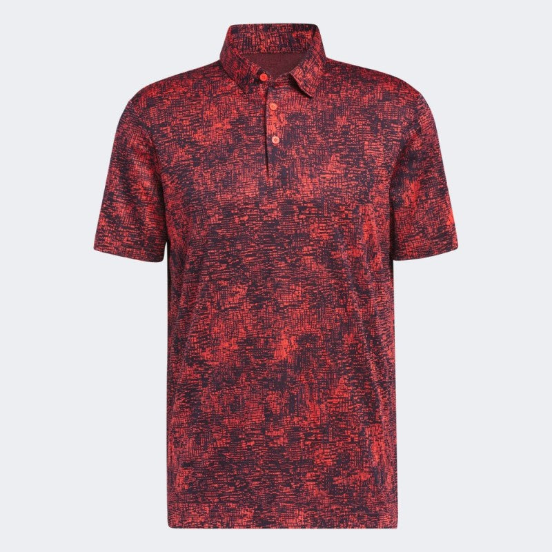 Adidas Aerial Jacquard Golf Polo Shirt Men's (Red HZ0443)