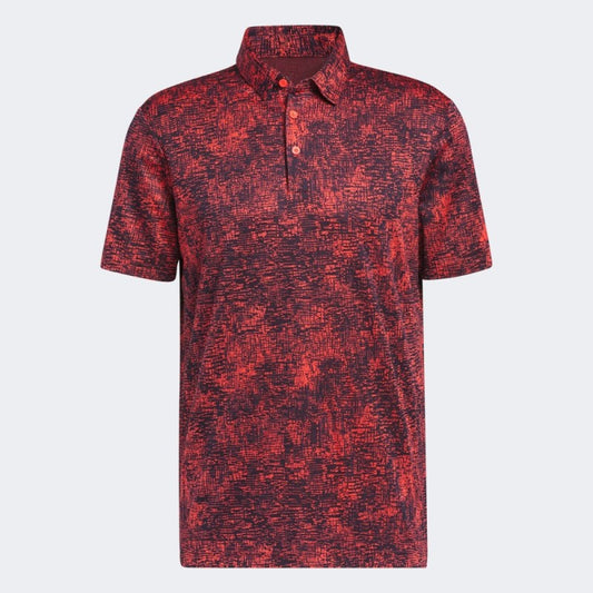 Adidas Aerial Jacquard Golf Polo Shirt Men's (Red HZ0443)