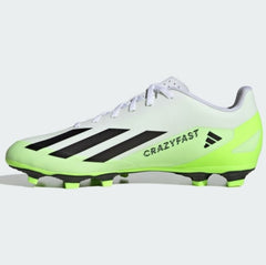 Adidas X Crazyfast .4 FG Football Boots Men's (White Green HQ4535)