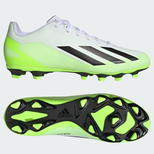 Adidas X Crazyfast .4 FG Football Boots Men's (White Green HQ4535)