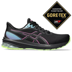 Asics GT 2000 12 Gore Tex Running Shoes Women's (Black Hot Pink 001)