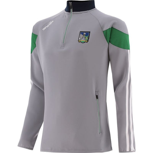 O'Neills Limerick GAA Rockway Hybrid Half Zip Top 244 Junior (Alloy Emerald White)