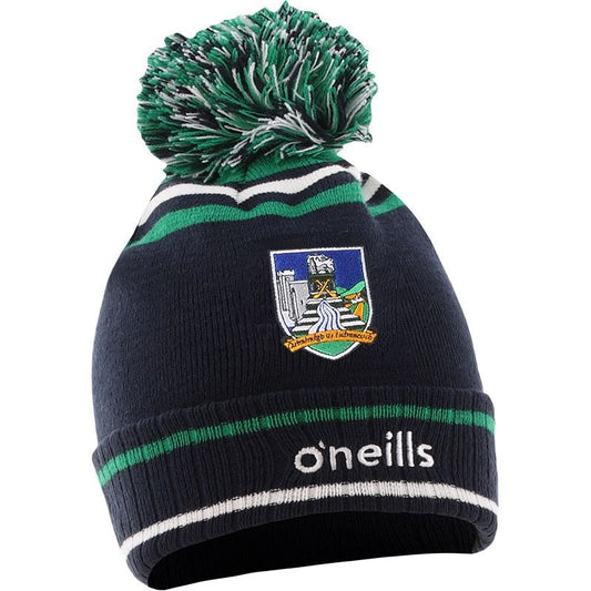 O'Neills Limerick Rockway Bobble Hat Junior (Marine Emerald)