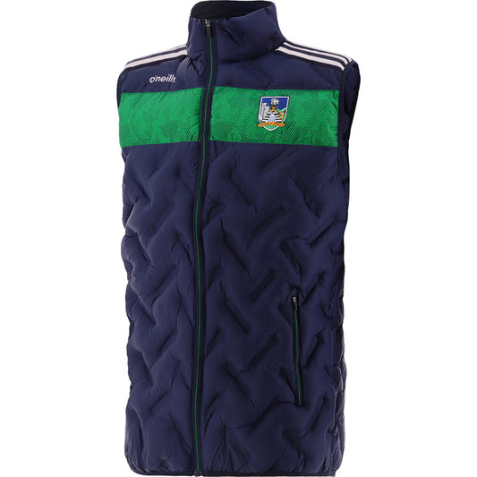 O'Neill's Limerick Rockway Padded Gilet 69 Men's (Marine Emerald White)