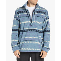 Billabong Boundary Half Zip Mock Neck Fleece Men's (Washed Blue)