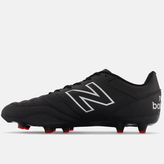 New Balance 442 V2 Team FG Football Boots Men's Wide (Black Silver)