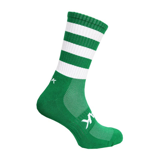 Atak Sports Mid Leg Hooped Socks Senior (Green White)