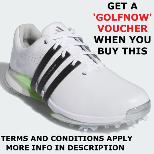 Adidas Tour 360 24 Boost Golf Shoes Men's Wide (White Black Green)