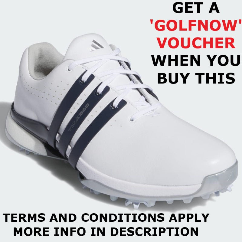 Adidas Tour 360 24 Boost Golf Shoes Men's Wide (White Navy Silver)