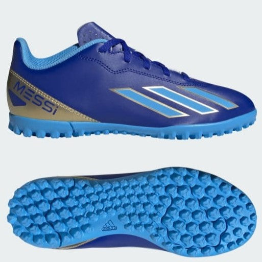 Adidas X Crazyfast Messi Club Turf Football Boots Kid's (Blue ID7022)