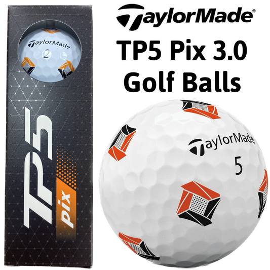 Taylor Made TP5 Pix 3.0 Golf Balls x 3