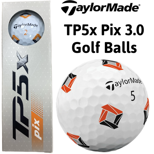 Taylor Made TP5x Pix 3.0 Golf Balls x 3