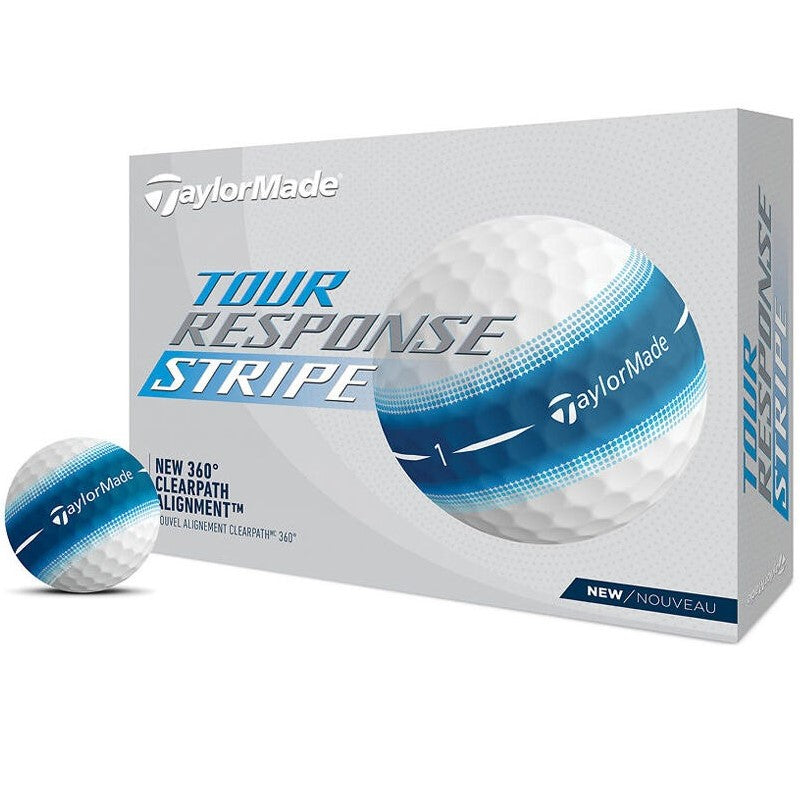 Taylor Made Tour Response Stripe Golf Balls x 12 (Blue)