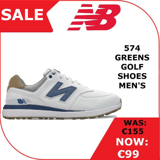 New Balance 574 Greens Golf Shoes Men's (White Navy)