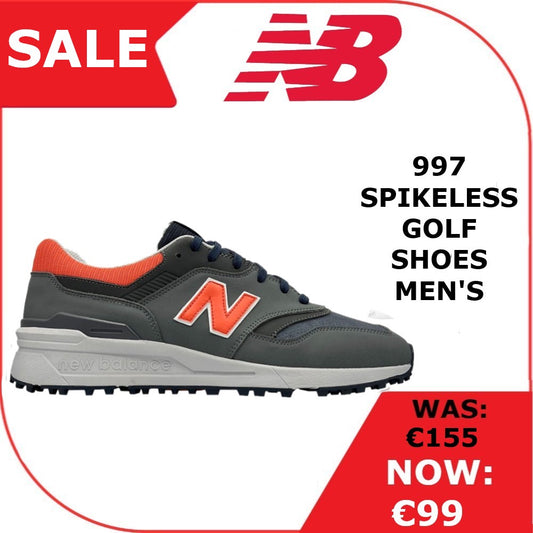 New Balance 997 Spikeless Golf Shoes Men's (Grey Orange)