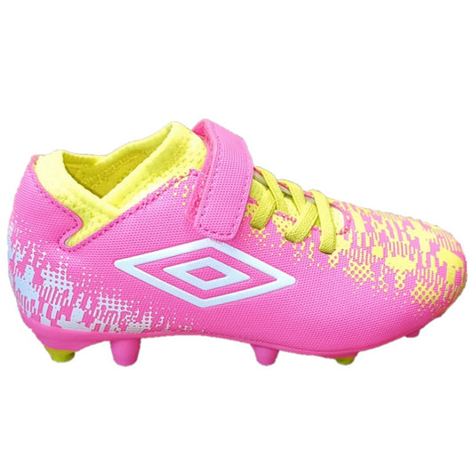 Umbro Formation II Velcro FG Football Boots Junior (Pink)