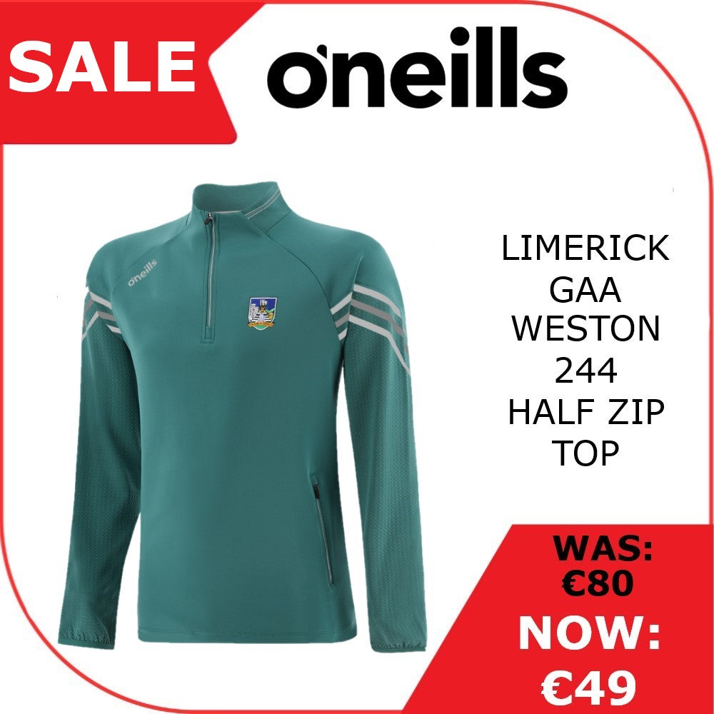 O'Neill's Limerick GAA Weston 244 Half Zip Top (Green)