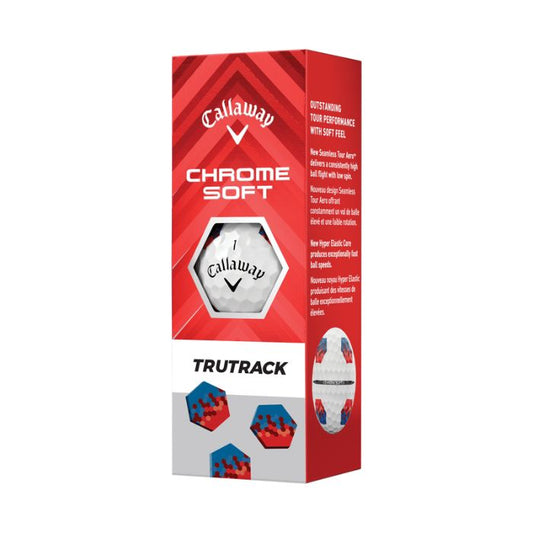 Callaway Chrome Soft TruTrack Golf Balls x 3