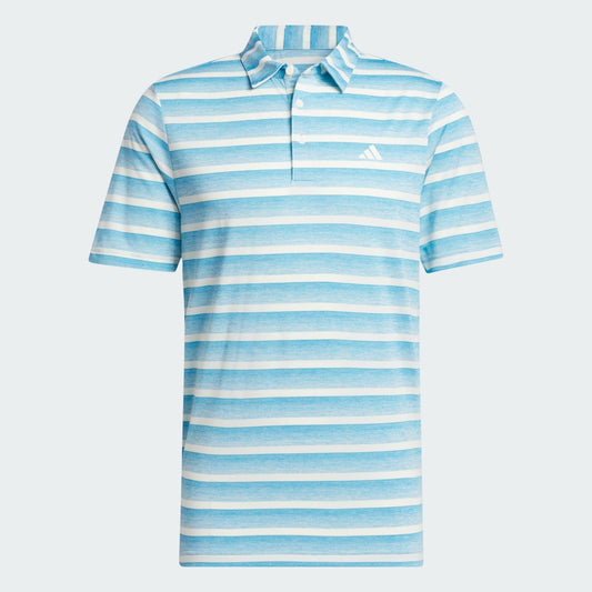 Adidas Two Colour Stripe Polo Shirt Men's (Semi Blue IU4334)
